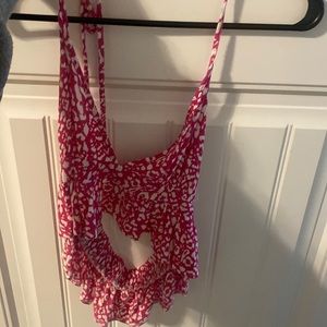 crop cheetah print top